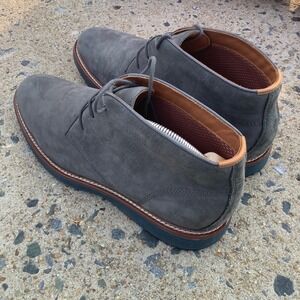 Johnston & Murphy Mens Gray Nubuck Leather Chukka Boots Trufoam 20-7919 11M